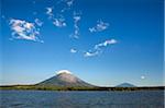 Cloud formations above Concepcion and Maderas volcanos on Ometepe island, Lake Nicaragua, Nicaragua, Central America