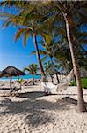 Hamac sur la plage, Playa del Carmen, Quintana Roo, Riviera Maya, Mexique