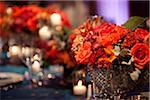 Centrepieces on Table Decorated for Wedding