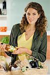 Portrait of a woman working in the kitchen