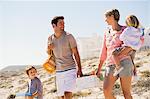 Family on vacations on the beach