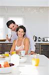 Couple having breakfast