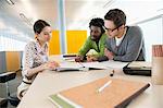 Business executives working in an office