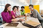 Business executives discussing in an office