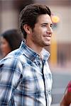 Close-up of a handsome man smiling