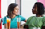 Couple sitting together in a restaurant