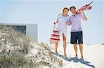 Couple walking on the beach