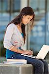 Young woman using a laptop