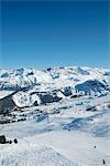 France, Alps, ski slope in Courchevel