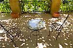 Table and chairs in a veranda