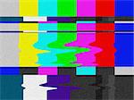 Distorted Television bars signal. Error on the test signal.