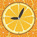 A nice watch made of oranges background