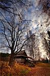 Wooden christian chapel. Vasilevo, Tver region, Russia