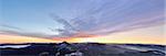 First snow on the morning  mountain ridges. Sunrise. Hoverla. Chornohora. Ukraine