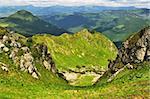 Rocks in Marmaroski alps. Carpathians. Ukraine. Zakarpattya. Romanian border