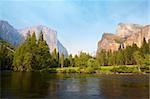 Merced River Wiesen, Yosemite Tal, Yosemite Nationalpark, Kalifornien, USA