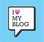I love my blog bubble and heart illustration.