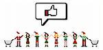 E-commerce community marketing online shopping in social networks at Christmas time.