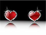 vector valentine's hearts eps 8