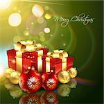 beautiful green vector christmas background