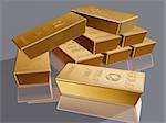 Illustration of a stack of gold bar reserves