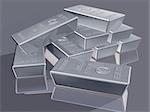 Illustration of silver reserves piled in a stack