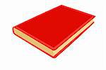 red note pad on white background, vector illustration