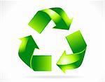 abstract 3d recycle icon vector illustration