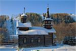 old russian wooden church photo