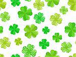 seamless background with green shamrock. St Patrick's day illustration