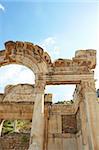 Hadians Temple in the old ruins of the city of Ephesus in modern day Turkey