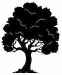 Tree shaped silhouette 1 - vector illustration.