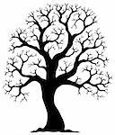 Tree shaped silhouette 2 - vector illustration.