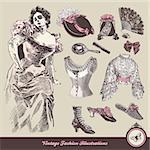 Vector illustration - vintage fashion