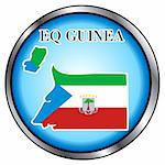 Vector Illustration for the country of Eq. Guinea Round Button.