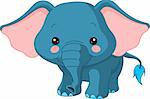 Fun zoo. Illustration of cute Elephant