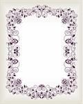 Illustration of abstract floral frame background.