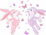 Valentine bunnies in Love, are In The Air