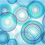 Abstract seamless background made of set of rings, vector illustration, eps10, 2 layers