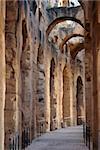 Gallery inside roman theater in El-Jem, Tunisia