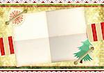 Christmas grunge background in shabby chic style