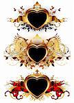 heart forms with ornate elements, this illustration may be useful as designer work