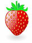 Strawberry isolated on white background. Vector illustration.