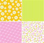 Scrapbook patterns for design, vector illustration