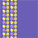 violet flower seamless pattern on light background