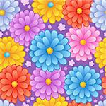 Flowery seamless background 4 - vector illustration.