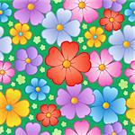 Flowery seamless background 6 - vector illustration.