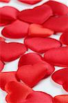 Background made of red heart shaped confetti