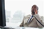 Businessman on the phone in his office