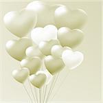Elegant balloons heart valentine's day. EPS 8 vector file included
